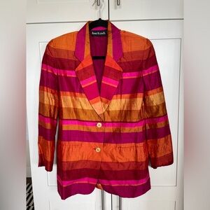 Vintage Silk Blazer Jacket